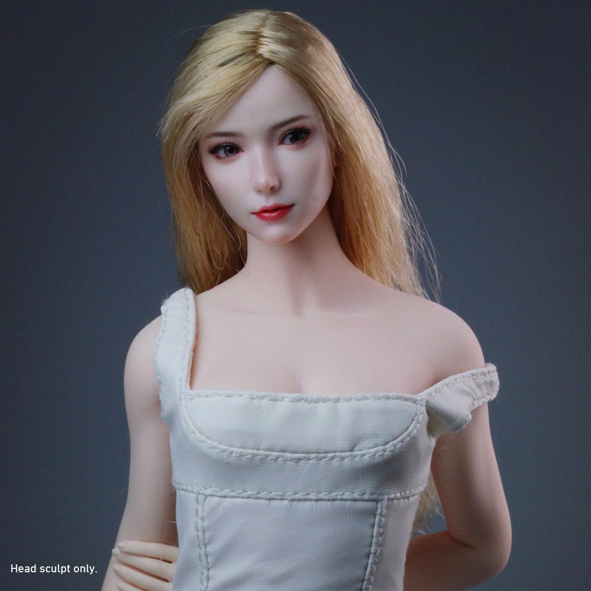 HiPlay 1/6 Testa Femminile Asiatica Giovane con Occhi Mobili Scultura (Ver.C) Accessorio per Figure da 12"