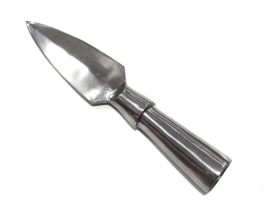 Amazon.co.jp: 中世の槍の頭 鈍い再現 手鍛造バイキングサガ鉄槍