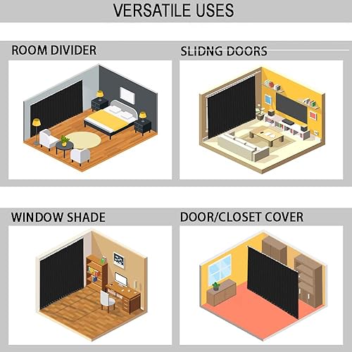 Miniatura 7 de LETAU Persianas verticales para ventana, tela de listones de 3.5 pulgadas, filtrado de luz, protección UV, decoración vertical, marrón claro