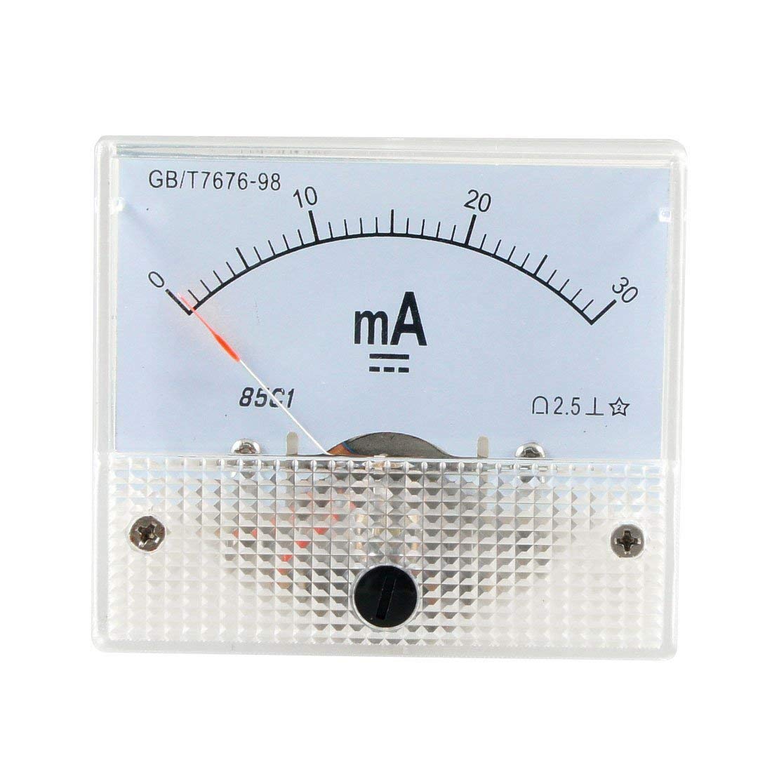 YXQ 0-30mA Analog Current Panel 85C1 Amp Ammeter Gauge Meter 2.5 Accuracy for Auto Circuit Measurement Tester (DC 30mA)