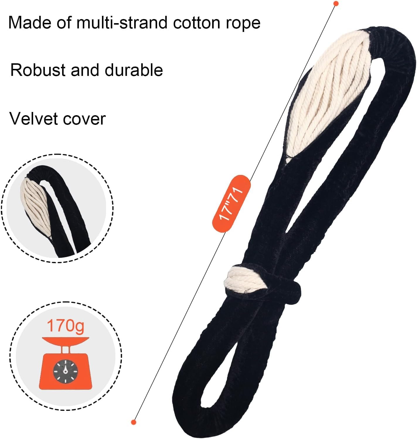 PRIOR FITNESS Lyra Aerial Hoop Hand Loop Strap Accessory, 45cm Velvet, SGS 272kg, Quick Install Hardware - Image 4