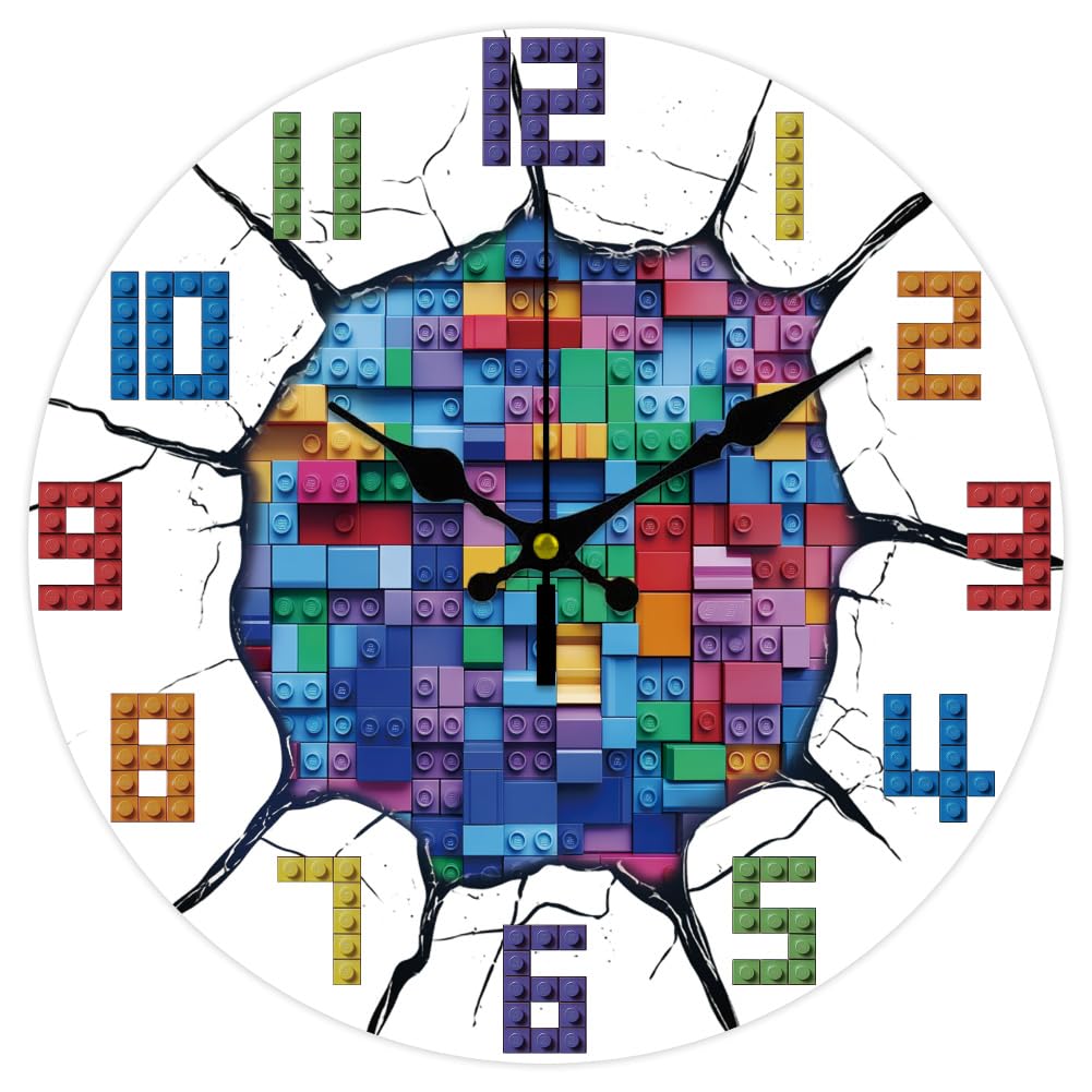 Horloge murale ronde pour bureau et décoration de maison