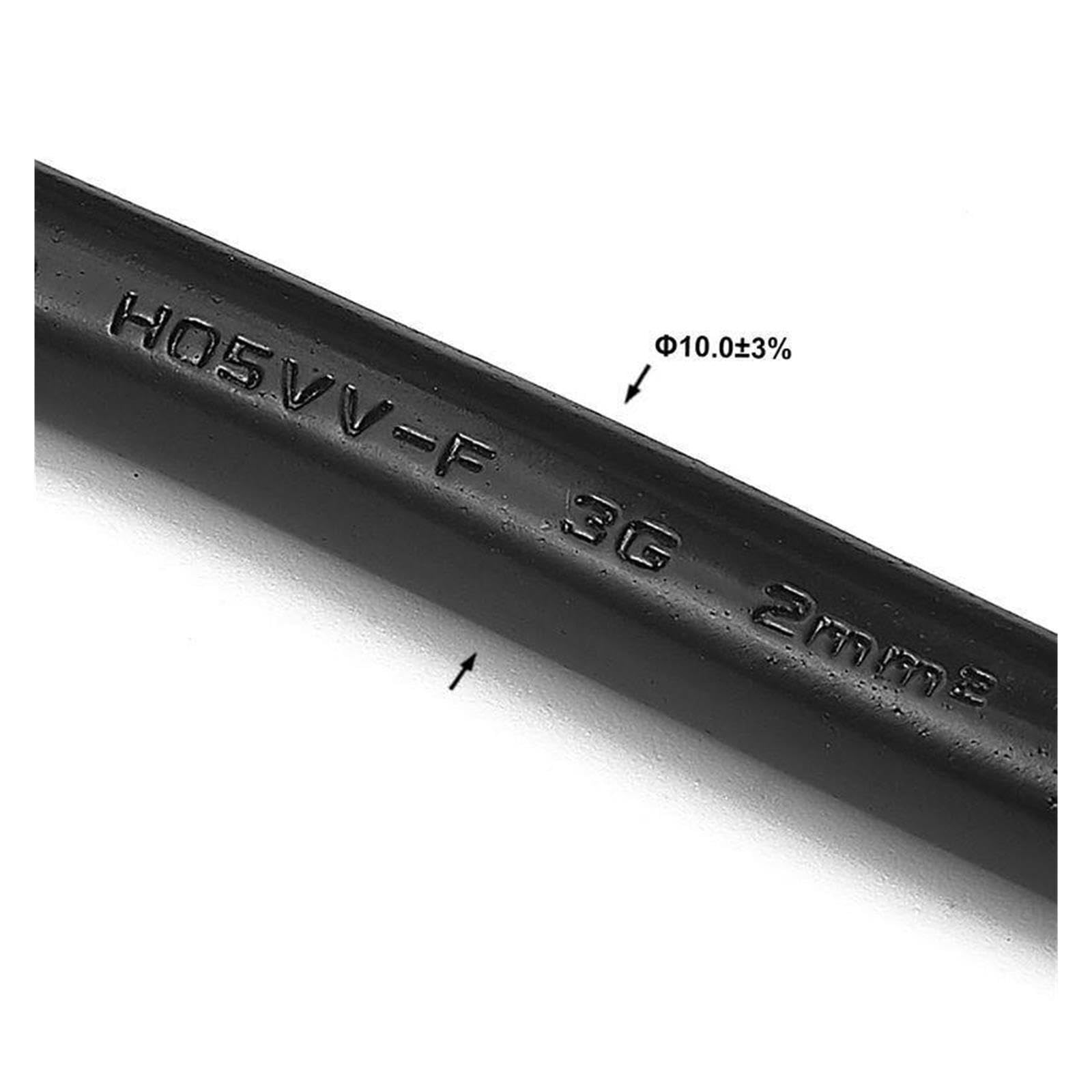 Cable con Enchufe Europeo IEC C13, Cable de extensión de alimentación del Ordenador, 1,2 m, 1,5 m, 3m, 14AWG, Cable de energía UE for Monitor, Impresora PSU(5m)