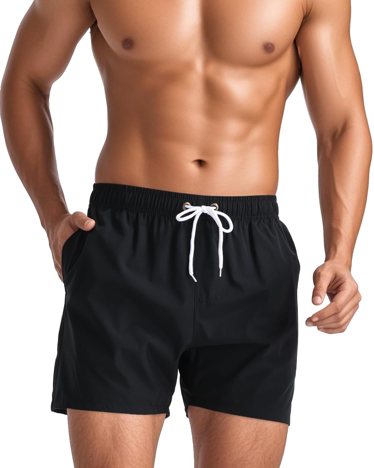 TUVEKE Men's Swim Trunks Quick Dry Bathing Suit for Men 5 Inch Inseam with Mesh Liner Mens Swimming Shorts Beach Shorts S-XXL