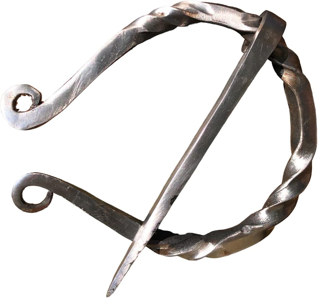 NauticalMart Hand Forged Penannular Brooch - Authentic Medieval Cloak Pin for Viking Jewelry Lovers, Celtic Scarf Pin with Norse Cloak Clasp Design, Ideal for Renaissance Costume Jewelry