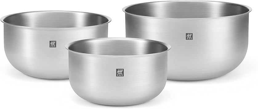 ZWILLING Prep 3-pc Brushed Stainless Steel Nesting Bowls Set - Thumbnail 3