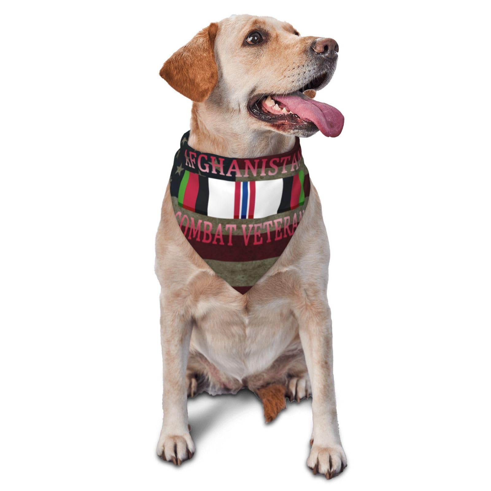 Afghanistan Combat Veteran Dog Scarf Pet Bandana Cat Pet Bibs