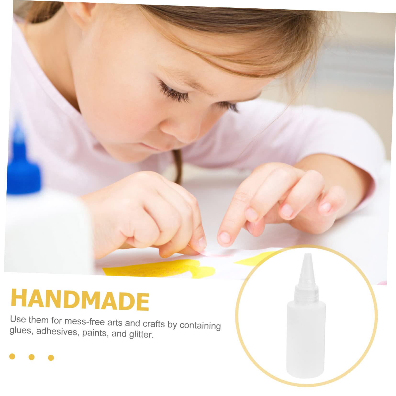 Bouteille Souple Résistante 60ml en Plastique Blanc, Lot de 100 Pièces