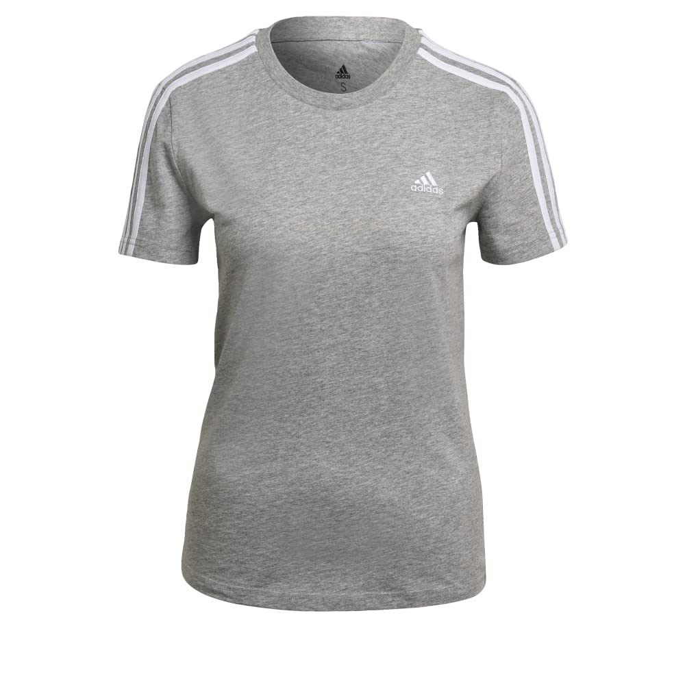 adidas Women's Essentials Slim 3-Stripes Tee