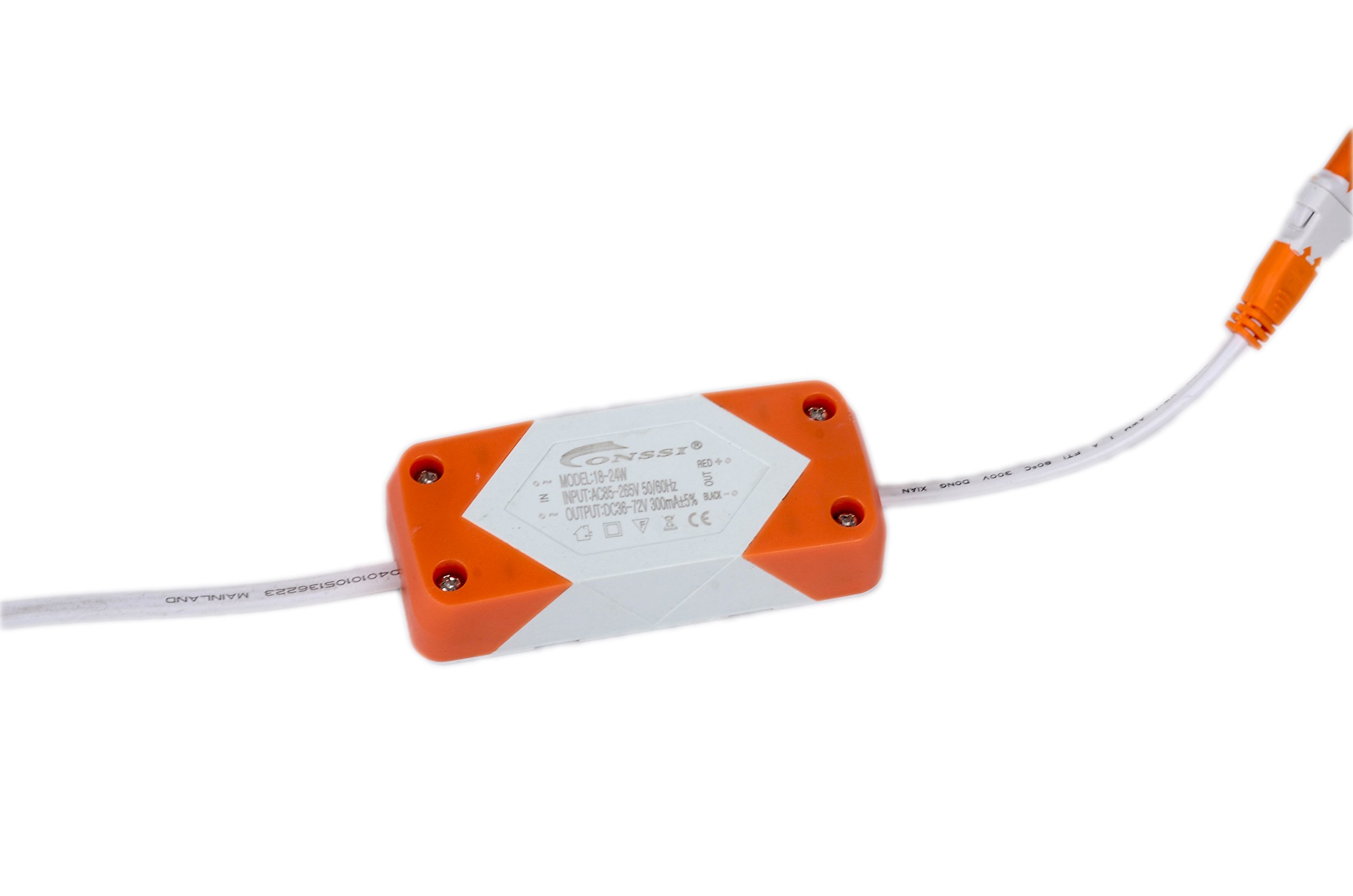 ONSSI® Foco Downlight LED para Techo 20W 2000lm,(Pack 5) Redondo Ø138mm Marco Plateado Empotrado (Blanco Neutro,4000K)