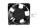 220V AC Power Metal Cooling Fan Axial For Networking Rack, Server, Network Enclosure, PC, Electric Industrial Control Panel, Machinery, Equipment, Black, 4.75" x 4.75" 1.5"(4 INCH) gallery image