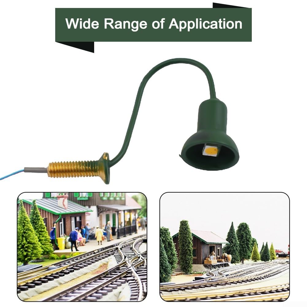 8Pcs Model Train Path Lamp Post Set, O Gauge LED Street Wall Lights + Resistors Set, Model Railway Led Lamppost Lamps, Wall Lights Model Scale Model Garden Lamps