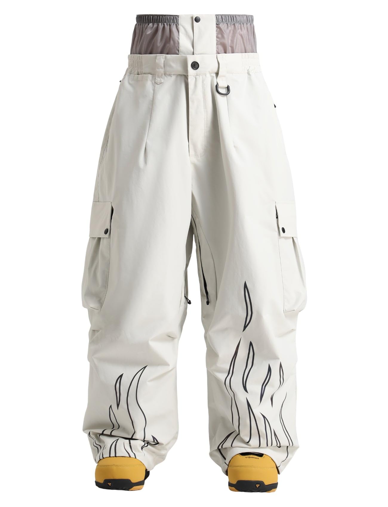 GSOU SNOW Mens Womens Baggy Snow Pants Snowboard Ski Pants Waterproof