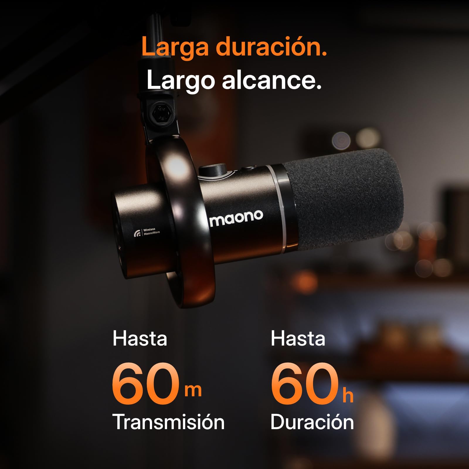 MAONO PD200W Microfono Podcast Ibrido per PC Senza Fili, USB & XLR, Set di Microfoni Dinamici con Software, Cancellazione del Rumore, Silenziamento, per Podcast, Streaming, Registrazioni, Home Studio