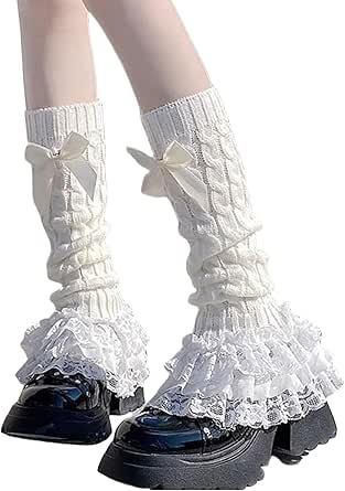 Super Süße Beinstulpen Mit Schleifen - Perfekt Für Lolita Style & Winter