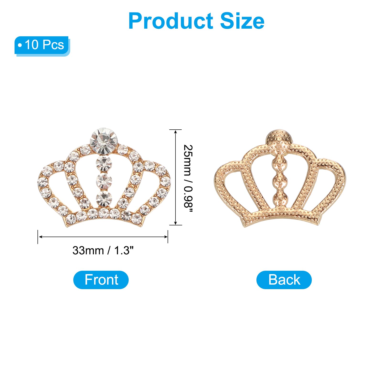 PATIKIL 10Pcs Crown Charms - Image 2