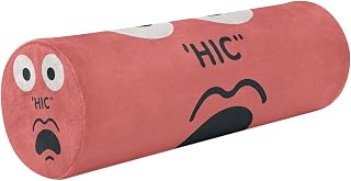 GuoChe Hiccups Look Cervical Round Pillow with Removable Washable Cover for Back, Leg, Cervical Relief for Hugging Sleeping