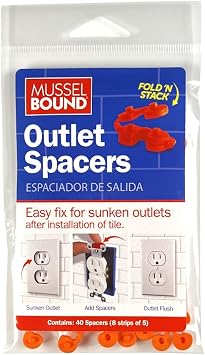 MusselBound Outlet Spacer - Quick & Easy Solution for Leveling Outlets & Switches on Newly Tiled Walls