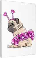 Amazon.co.jp: アートパネル パグ 犬柄 アートフレーム