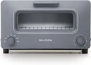 BALMUDA The Toaster | Steam Oven Toaster | 5 Cooking Modes: Sandwich Bread, Artisan Bread, Pizza & Pastry, Oven | Precise Heat Control | Steam Technology | Baking Pan | US Version | Gray