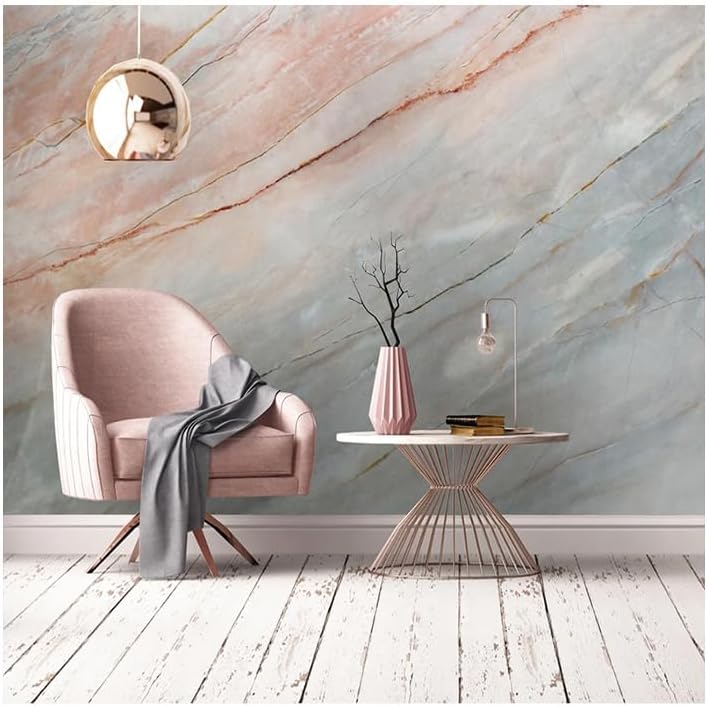 Custom Mural Pink Gray Marble Wallpaper for Walls 3D Modern Living Room Tv Backdrop Wall Mural Decor