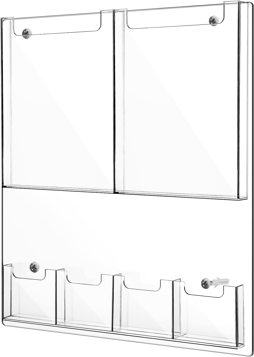 Acrylic Brochure Holder Wall Mount Rack Acrylic Magazine