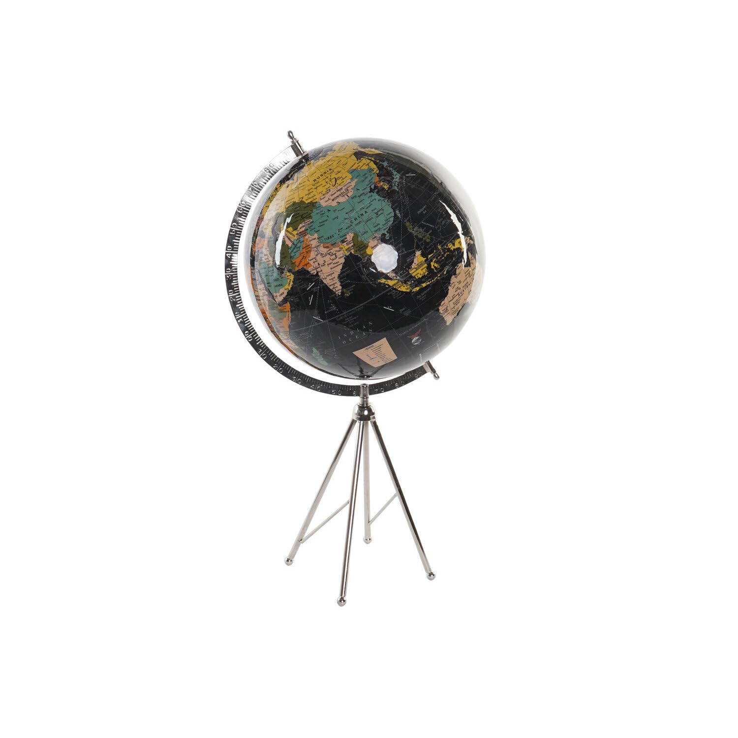 Globe terrestre avec socle en métal de 31x33x60 cm aux finitions soignées