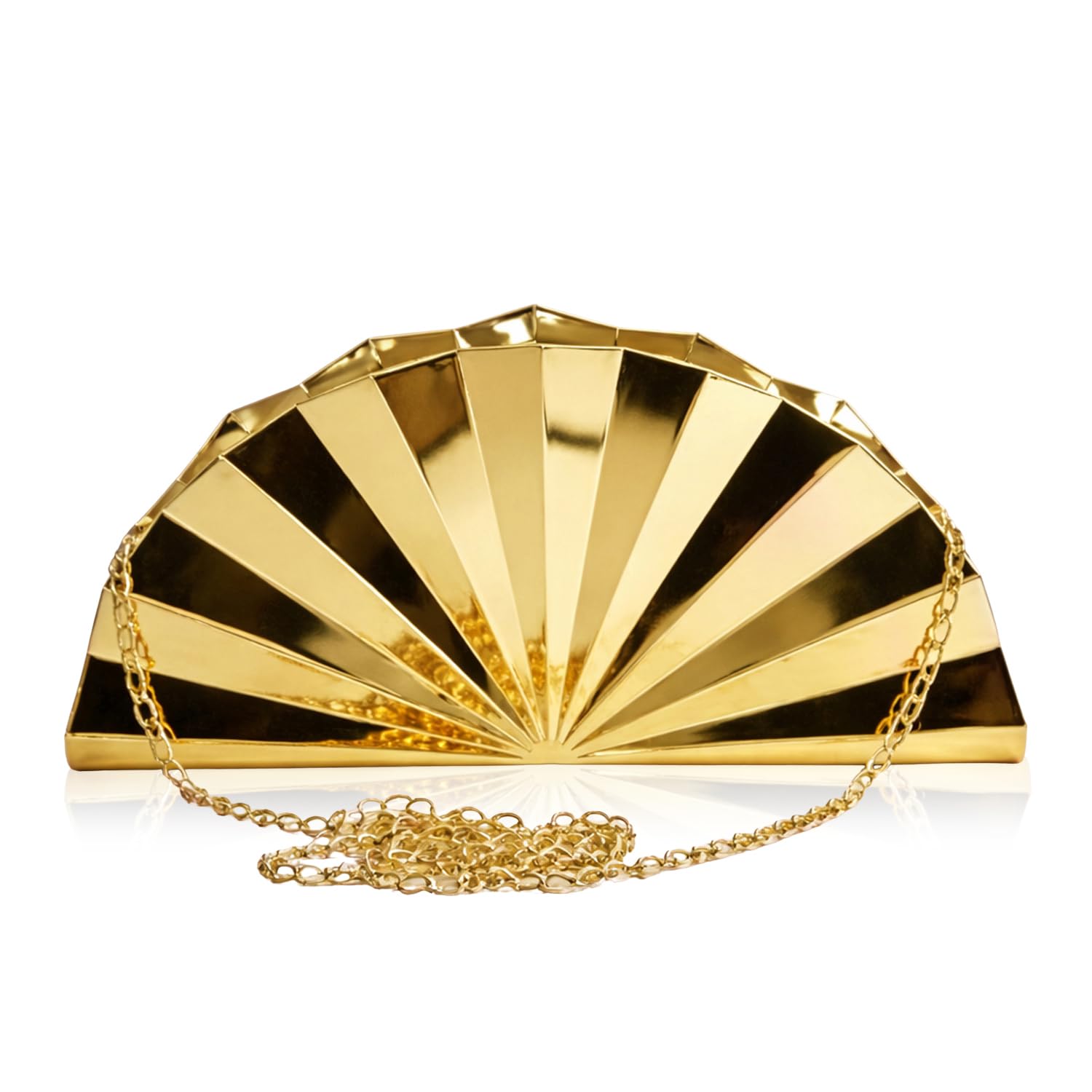 artklim Elegant Fan-Shaped Acrylic Clutch. Bag for Women with Detachable Strap-picture-51