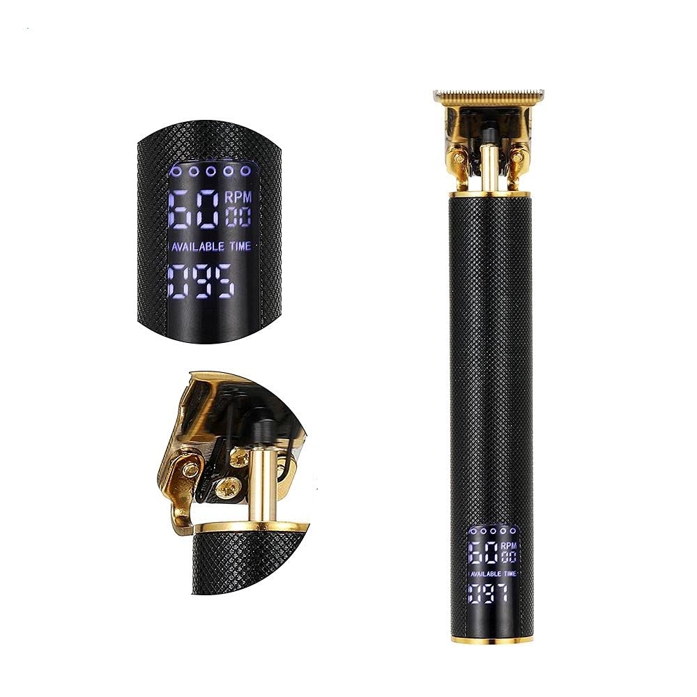 VGR V-266 Hair Trimmer with various guide combs and usage examples.