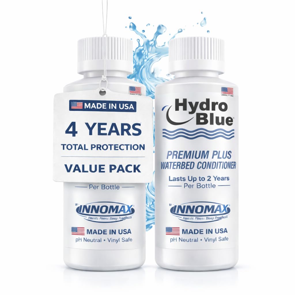 Global Climate Alliance Hydroblue Premium All Purpose Waterbed Conditioner 8 oz [Pack of 2] - Multi-Use Waterbed Mattress Care Product - Made in USA - Easy to Use, Works for All Types of Waterbeds