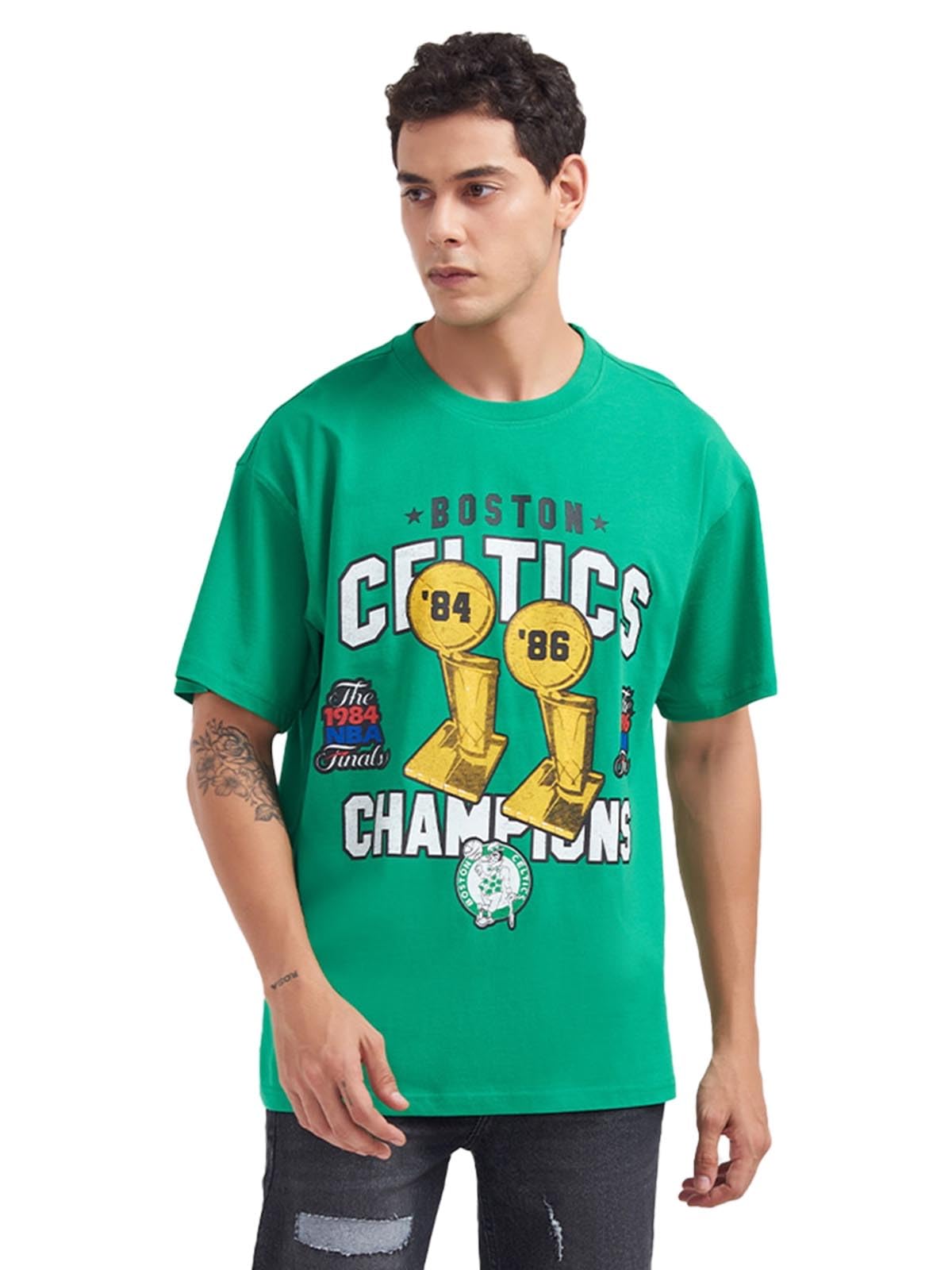 Shop The Arena: Boston Celtics Champions Oversized T-Shirt Green