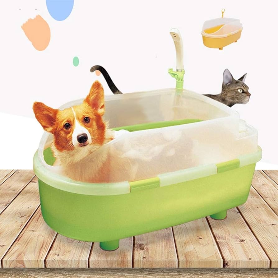 Amazon.co.jp: ペット バスタブ ペットのバスタブ付きバッフル猫