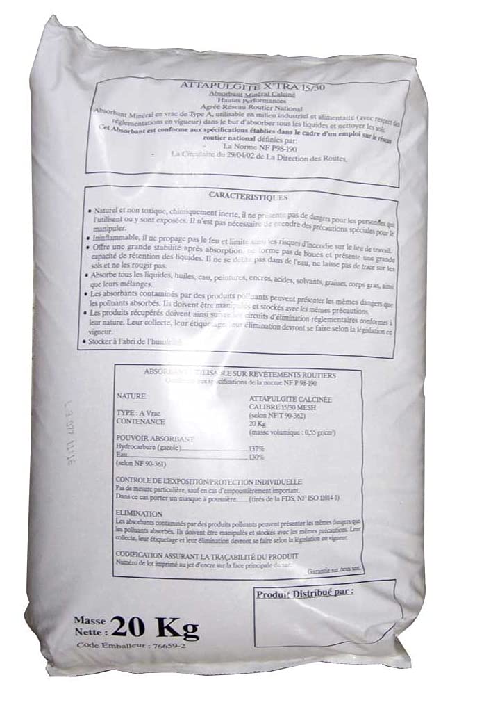 Absorbant mineral attapulgite calcinee - Sac de 20kg