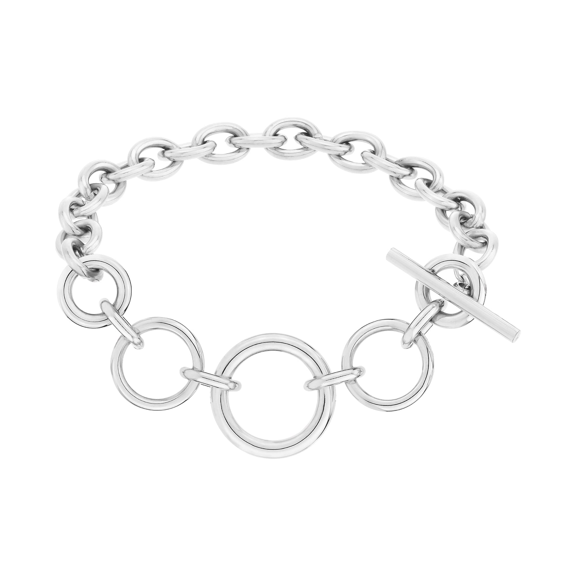 Tamaris Bracciale Con Sfere Sfaccettate In Argento 925 - TJ-0545-B-21, Lunghezza 21 Cm, Eleganza Senza Tempo