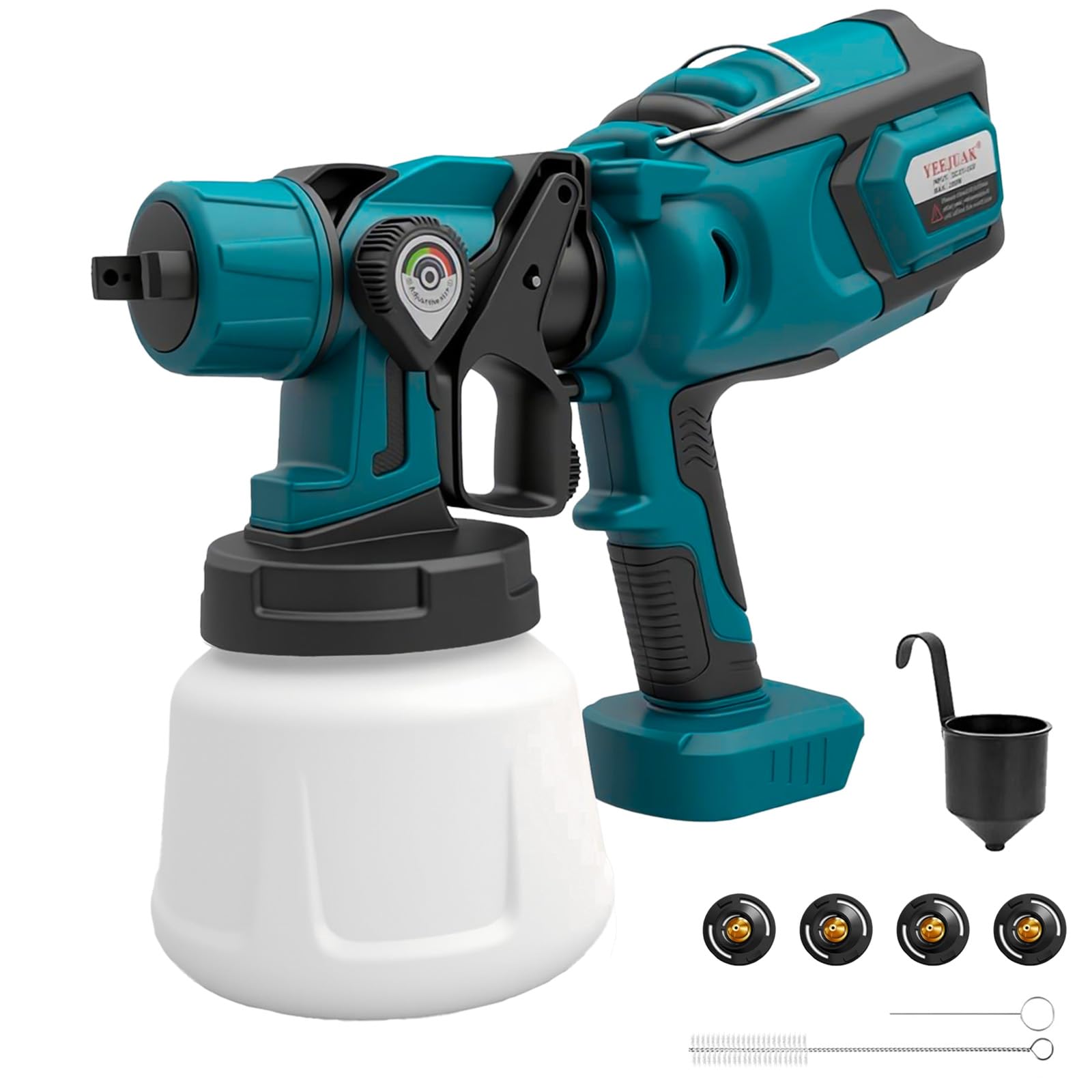 Cordless Paint Sprayer for Makita Battery,Garden Fence Sprayer with 3 Spray Painting Modes, Handheld Spray Gun for Fences, Sheds, Decking or Garden Furniture, 1000ML Spray Bottle Capacity（No Battery)