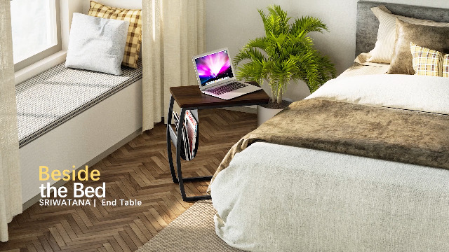 SRIWATANA Beistelltisch Sofatisch Kaffeetisch Wohnzimmertisch Vintage Industrial Deko Metall 54 x 35 x 63 cm – Bild 7