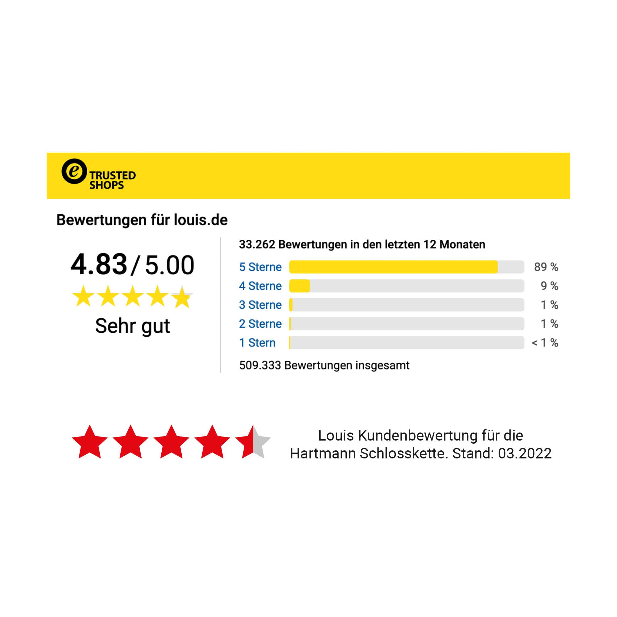Hartmann Kettenschloss 120 cm, Motorrad-/Fahrradkettenschloss, Anbohr- & Pickingschutz, Ideal Für Unterwegs, Genügt Höchsten Sicherheitsstandards, 9,5 mm Kettenstärke