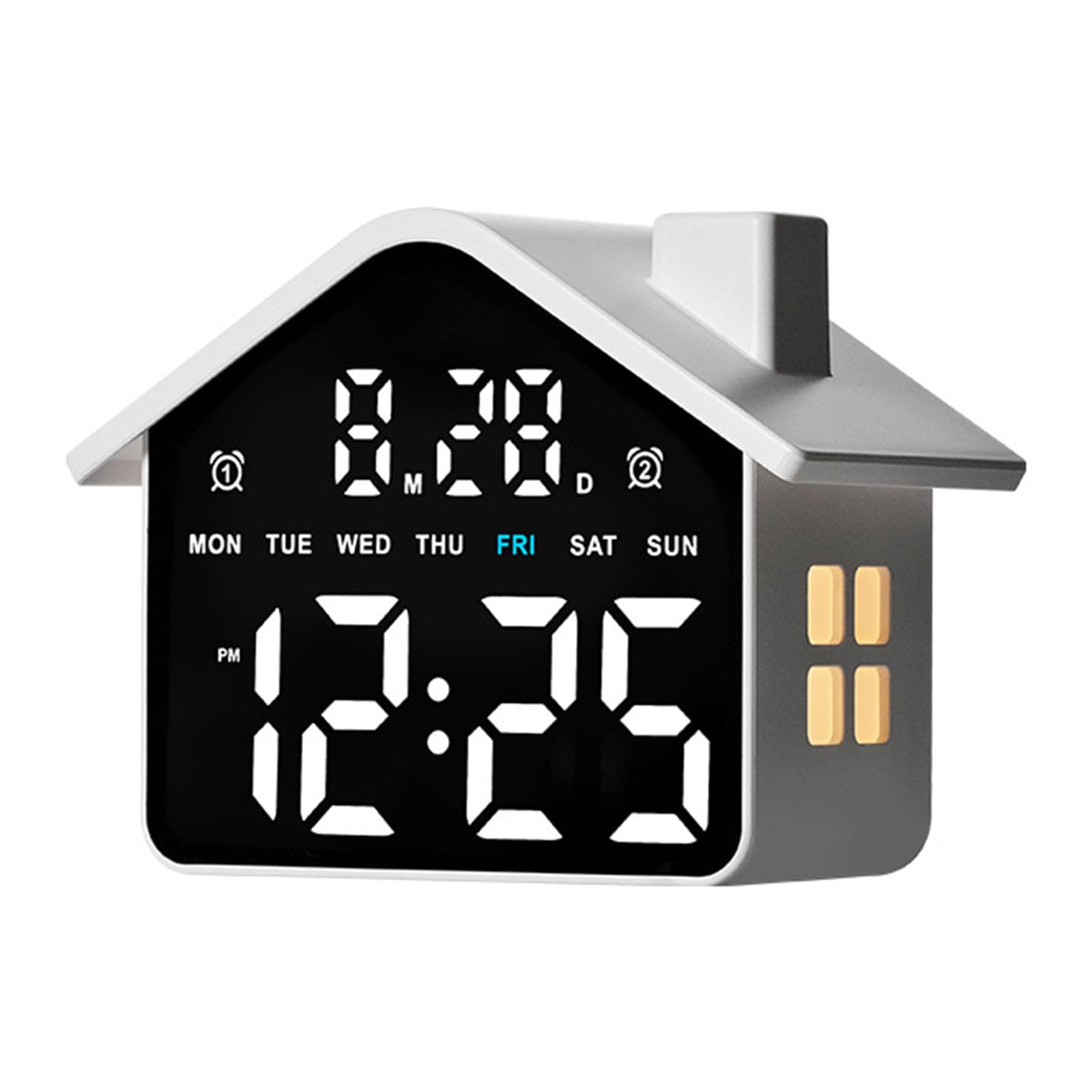 Msioytog Digital Alarm Clock for Bedroom Desk Clock for Living Room Bedroom with Large Number, Dimmer, Loud Alarm Day of Week Digital
