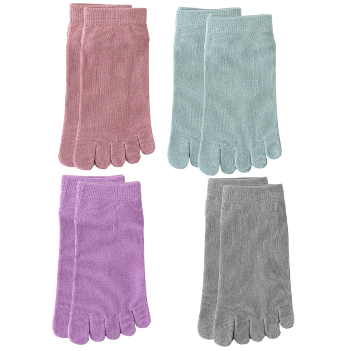 5 Series Calcetines Invisibles Mujer De Calcetines De Dedos Transpirables Suave Y Antideslizante Uso Diario Zapatos Bajos Y Deportivos 4 Pares*5