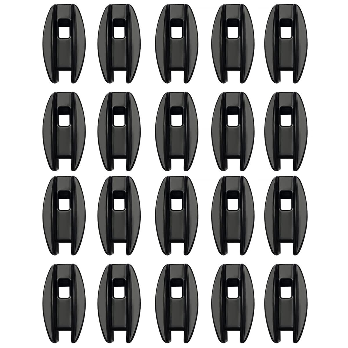 Aislador de cerca electrónica, aislador de cerca de la esquina de 20 pcs, aislador de cerca eléctrico resistente a la intemperie, protección contra los rayos de la valla eléctrica (negro)