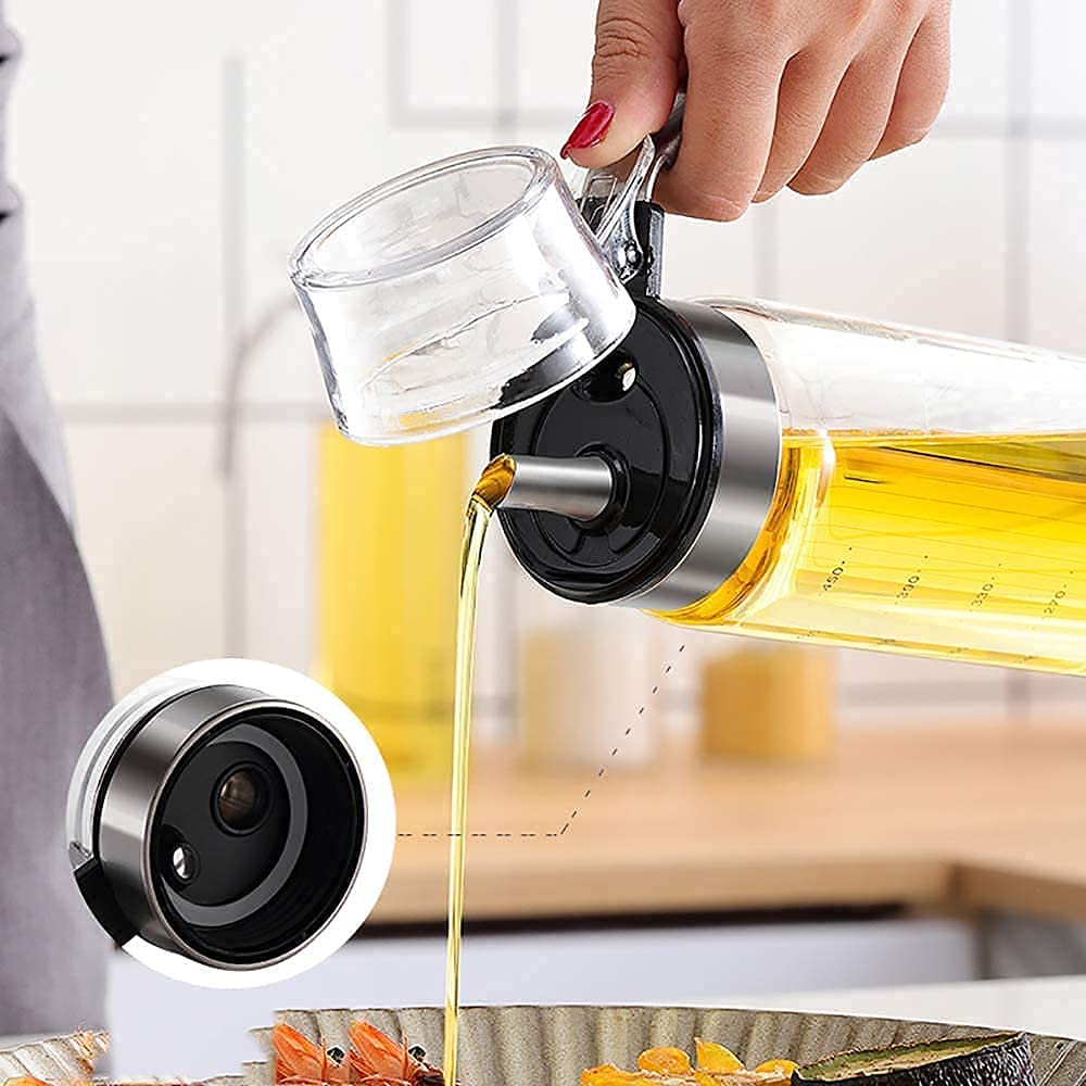 Set Olio e aceto Bottiglia Dispenser for Olio d'oliva, ampolla for Olio e aceto, Dispenser for Olio e aceto in Vetro Superiore 500 ml Oliera