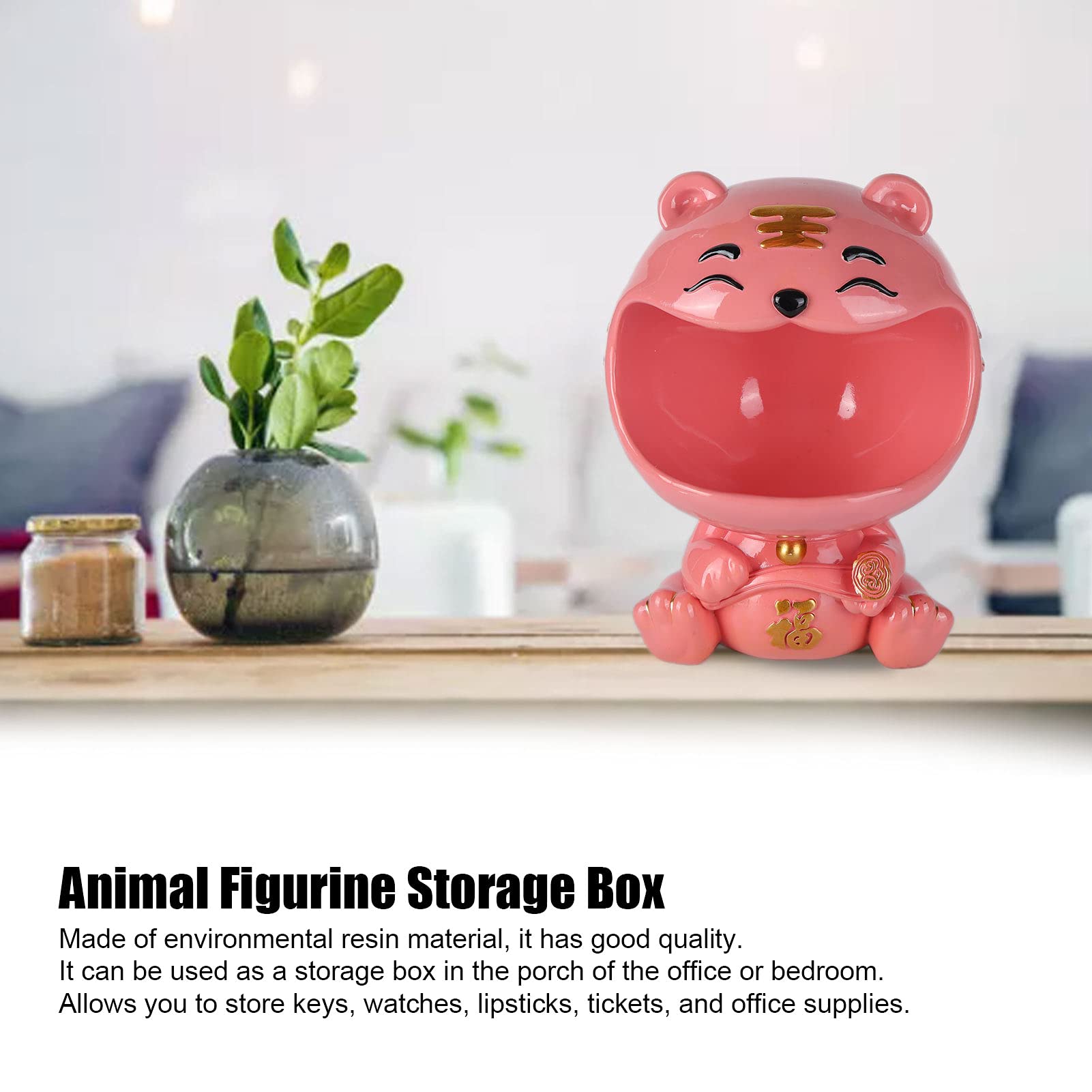 Tasto a forma di animale Ponte di stoccaggio del telefono Contenitore Dispositivo per arredamento per la casa Accessorio stampo per la nuova camera da letto del proprietario di (Rosa)