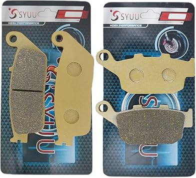 S SYUU Semi-Metallic Motorcycle Brake Pads Compatible with Suzuki GW 250 GW250 Inazuma 2013 2014 2015 GSX250R GSX 250 R RL7 RL8 2017 2018 Low Fade High-Performance, Heat-Resistant FA142F FA496R