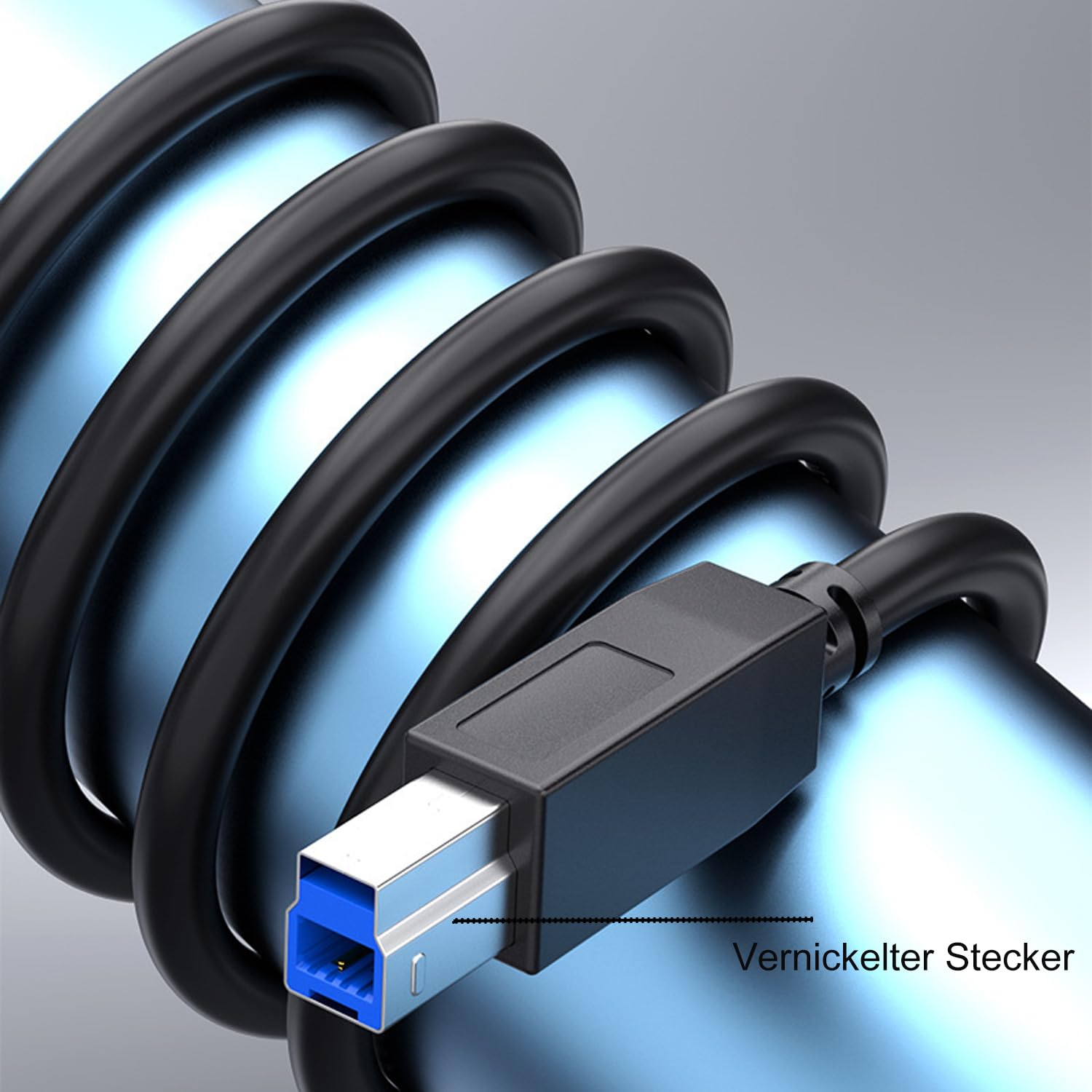 Cavo Nero Multifunzione Cavo USB Stampante 3 Metri Tipo A-B - Alta Velocit&agrave;, Schermatura Multipla, Compatibile Con Tutte Le Stampanti E Scanner HP Deskjet