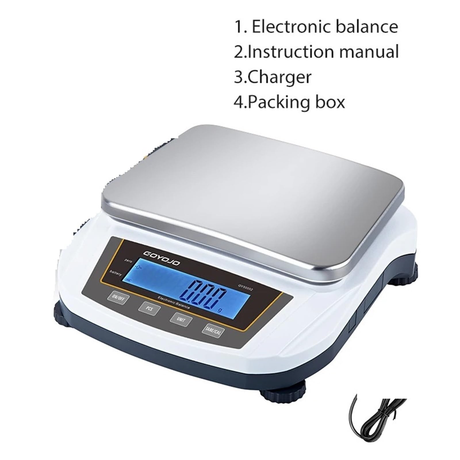2 kg/5 kg Präzisions-Schmuckwaage 0,01 g Labor Digitale elektronische Analysewaage Küchenwaage Für mehrere Objekte(2000g 0.01g)