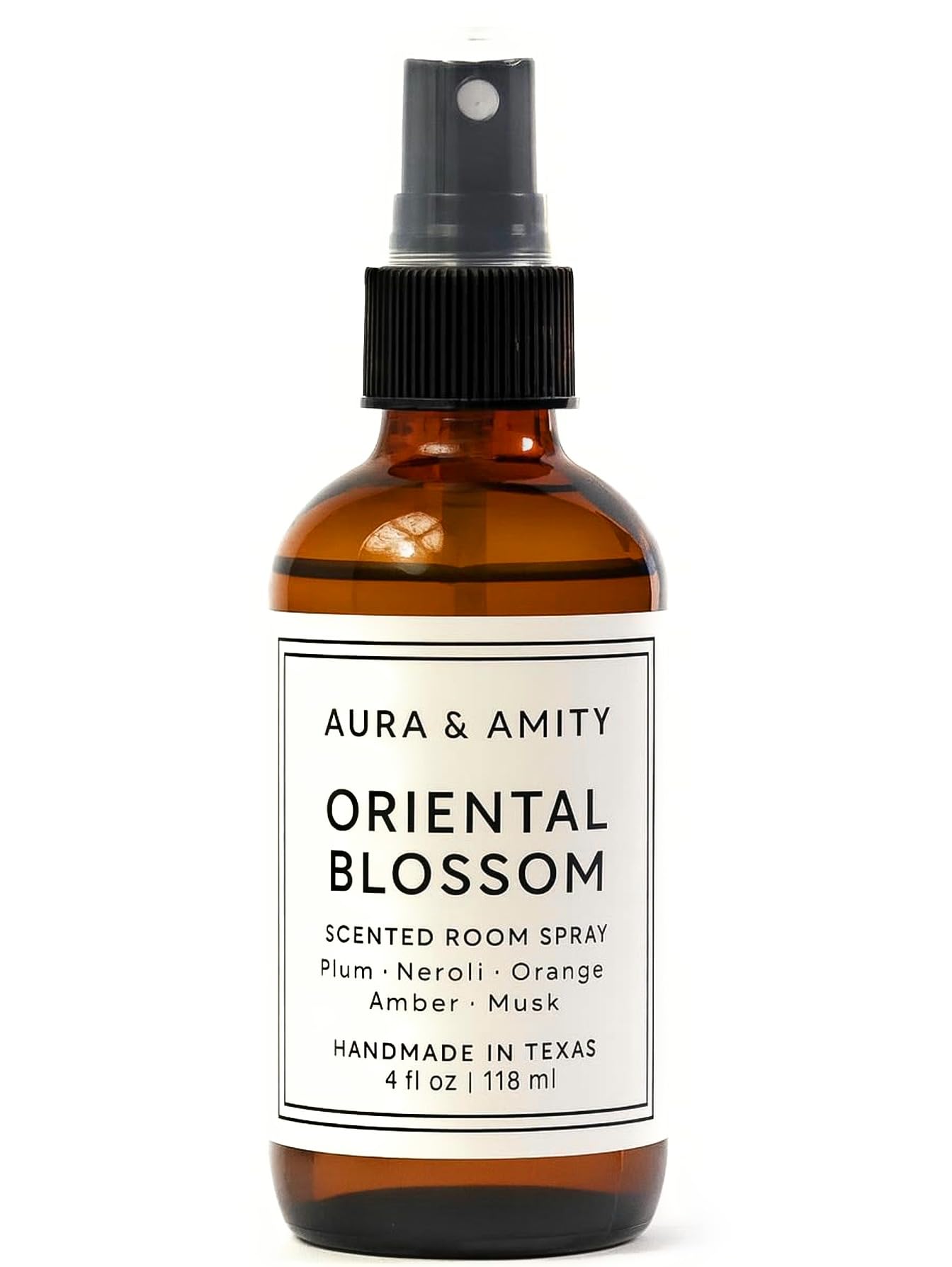 Aura &amp; Amity Premium Room &amp; Linen Spray – Handmade Luxury Fabric &amp; Home Fragrance Mist, Long-Lasting &amp; Eco-Friendly (Oriental Blossom)