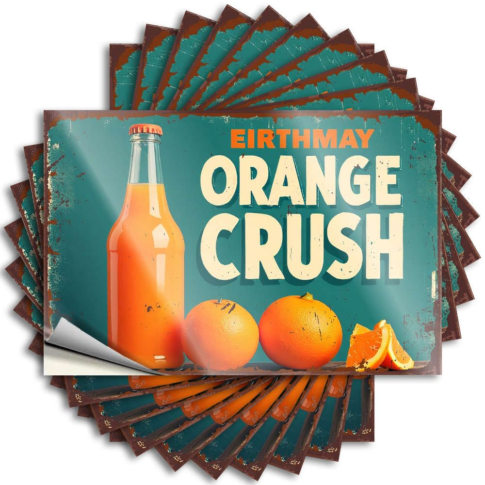 Haves Tumbler Decals | Eirthmay Orange Crush: Refreshing Citrus Delight! Vintage Durable Vinyl Sticker Easy Apply for Adults(12X18CM)