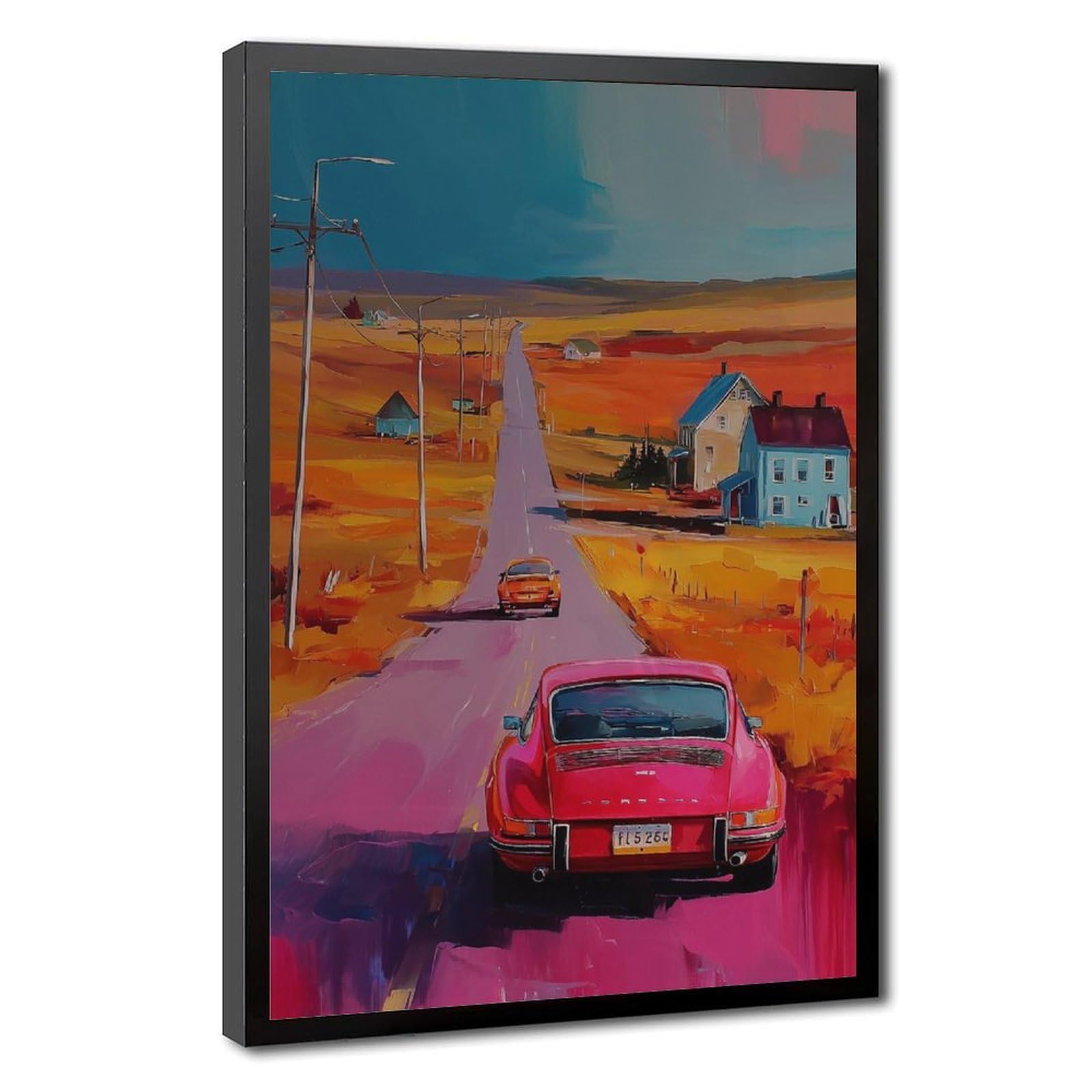 Flamint Colorful Oil Painting Canvas Poster for Dorm Room Decor Gift