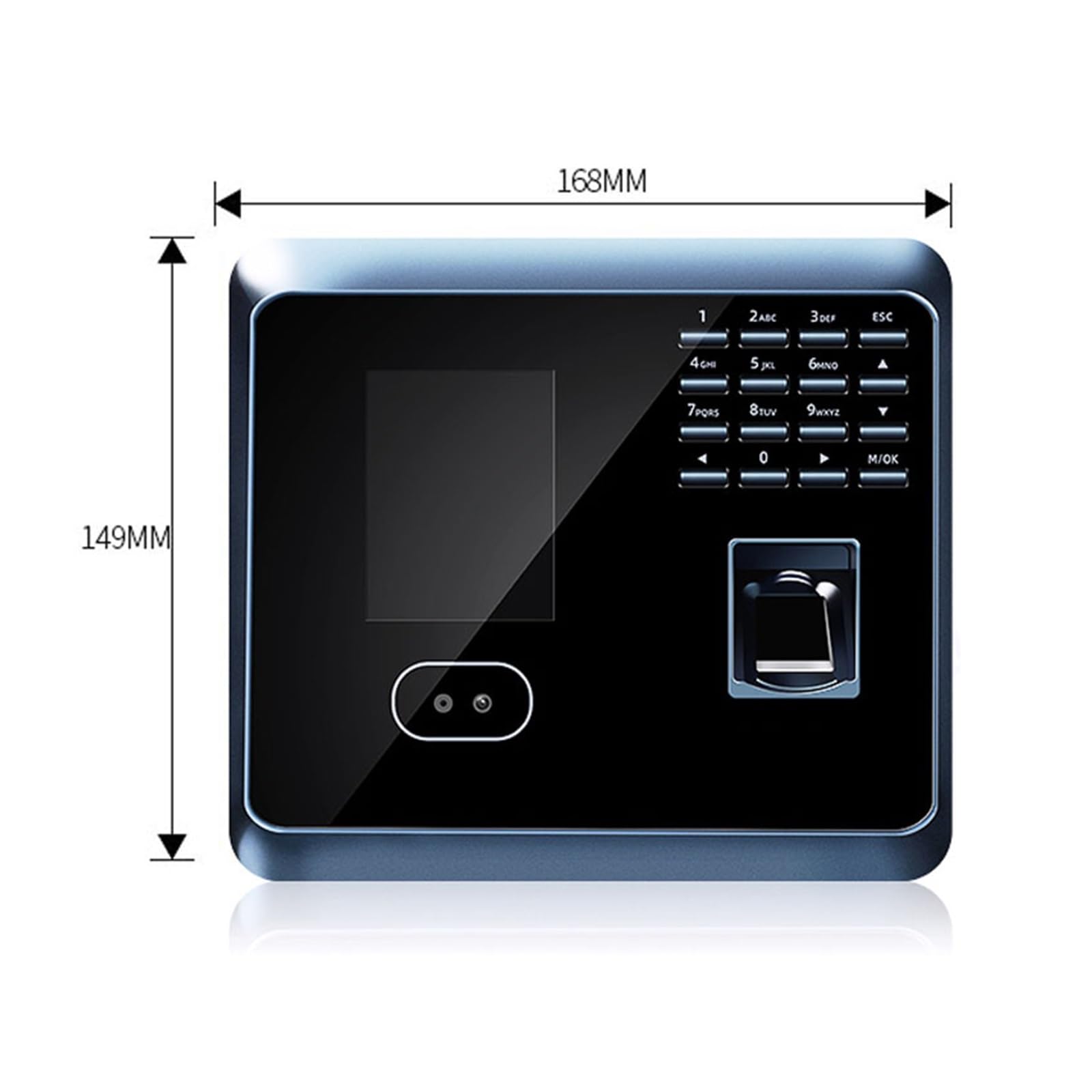 Máquina de Fichaje, Máquina de tiempo y asistencia con reconocimiento UF100 lector huellas dactilares, reloj TCP/IP(ID)