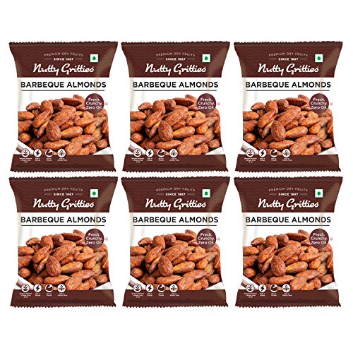 Image of Nutty Gritties Barbeque Almonds (Pack Of 6 x Each 28g)